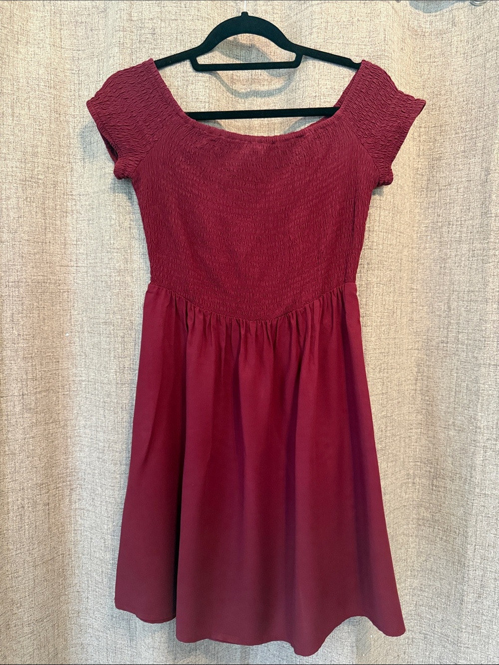 Mossimo Supply Co. Girls Burgundy Smocked Dress